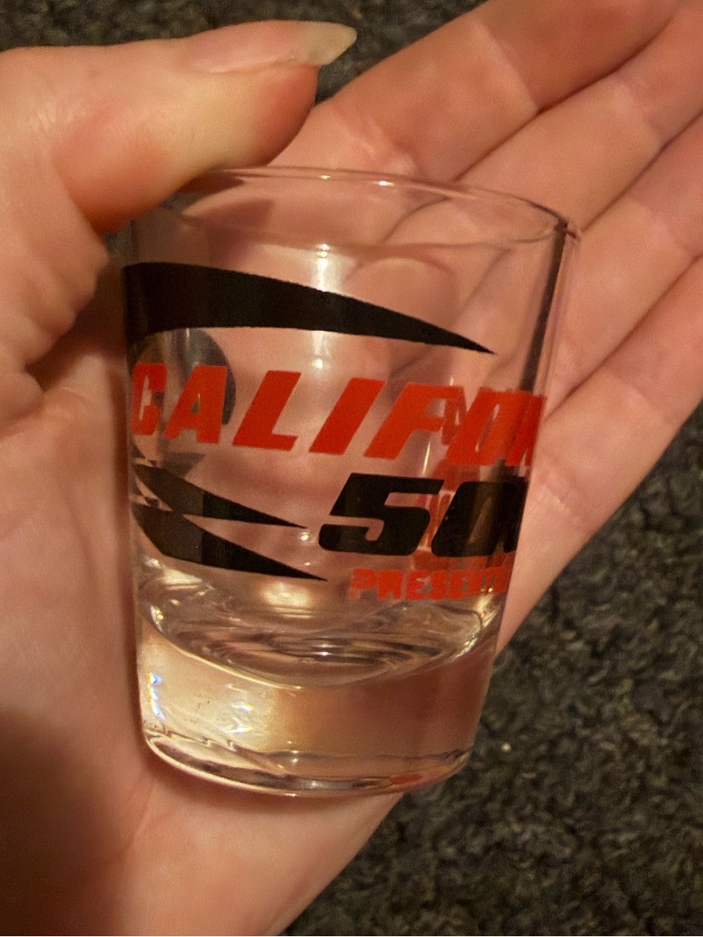 California 5000 presented by Napa shot glass